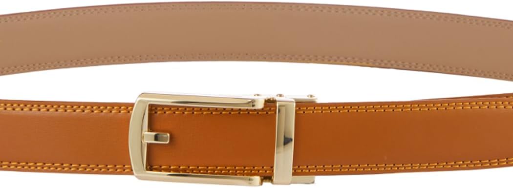 Tonywell Mens Leather Ratchet Belts with Click Buckle Perfect Fit Dress Belt 30mm Wide