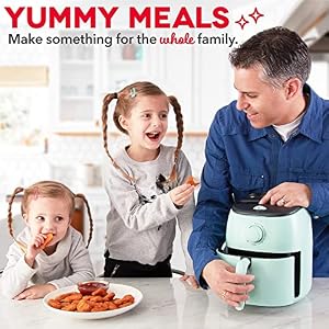 DASH Tasti-Crisp™ Electric Air Fryer Oven, 2.6 Qt., Aqua – Compact Air Fryer for Healthier Food in Minutes, Ideal for Small Spaces - Auto Shut Off, Analog, 1000-Watt DASH Tasti Crisp Electric Air Fryer Oven 26 Qt Aqua–Compact Air Fryer for Healthier Food in Minutes Ideal for Small Spaces Auto Shut Off Analog 1000 Watt