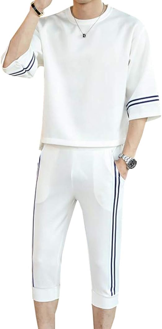 Amazon Bscool セットアップ メンズ 半袖 ジャージ 上下セット スウェット スポーツウェア Tシャツ ゆったりハーフパンツ 七分丈 ズボン 部屋着 カジュアル 大きいサイズ ルームウェア 夏 B白 Tシャツ カットソー 通販 Amazon Bscool セットアップ メンズ 半袖 ジャージ 上下セット スウェット スポーツウェア Tシャツ ゆったりハーフパンツ 七分丈 ズボン 部屋着 カジュアル 大きいサイズ ルームウェア 夏 B白 Tシャツ カットソー 通販