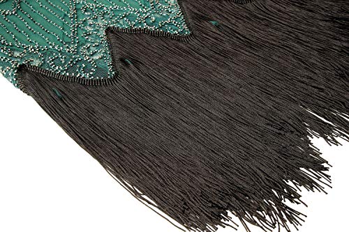 Image of Women 1920s Gatsby Vintage Sequin Flapper Fringe Party Plus Dress with 20s Accessories Set
