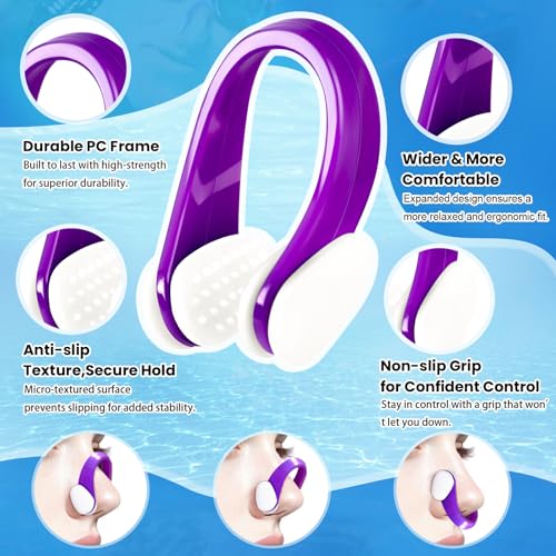 image for STSAIL Swimming Nose Clip - 10 Packs Silicone Swim Nose Plugs for Kids