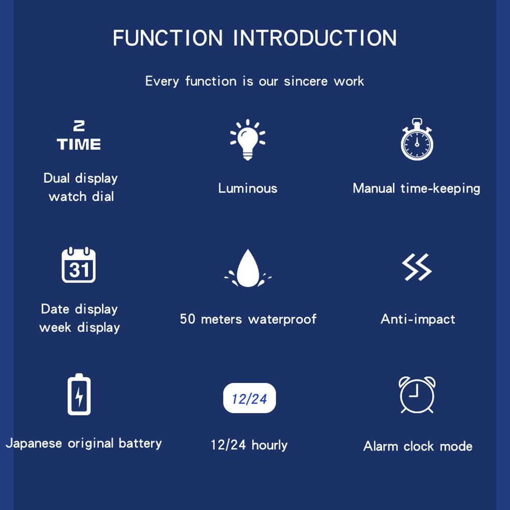 findtime Reloj deportivo unisex, relojes militares para hombres y mujeres, reloj digital resistente al agua para hombres y mujeres, reloj resistente con retroiluminación LED, alarma, cronómetro