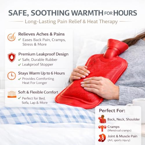 Image of hot water bag for pain relief | hot pack | Non Electric silicone Rubber Heating Pouch | heat bag & hotbag for women (Multicolor)