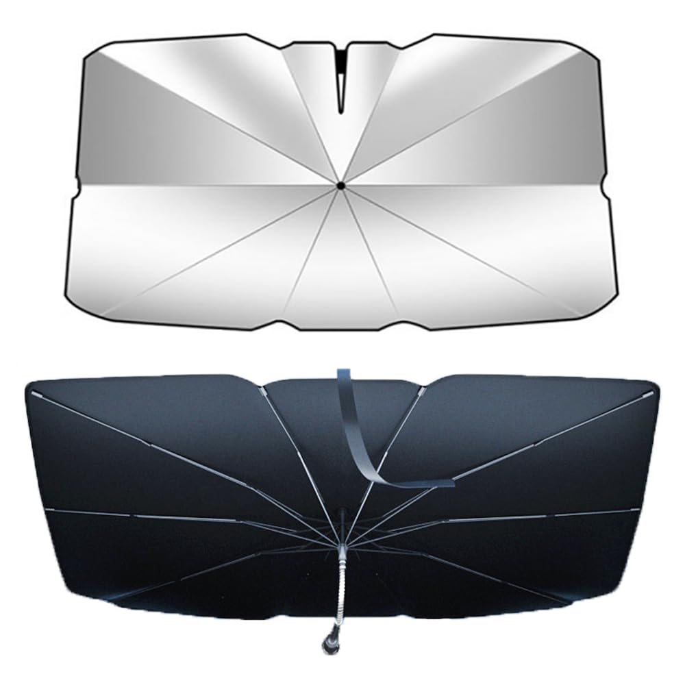 Car Windshield Sun Shade Umbrella for Jaguar XK/XKR Coupé/Convertibile X150 X100 XK / XK8 / XKR, Adjustable Bendable Handle Portable Windshield Sun Shade,S (125 * 65cm)