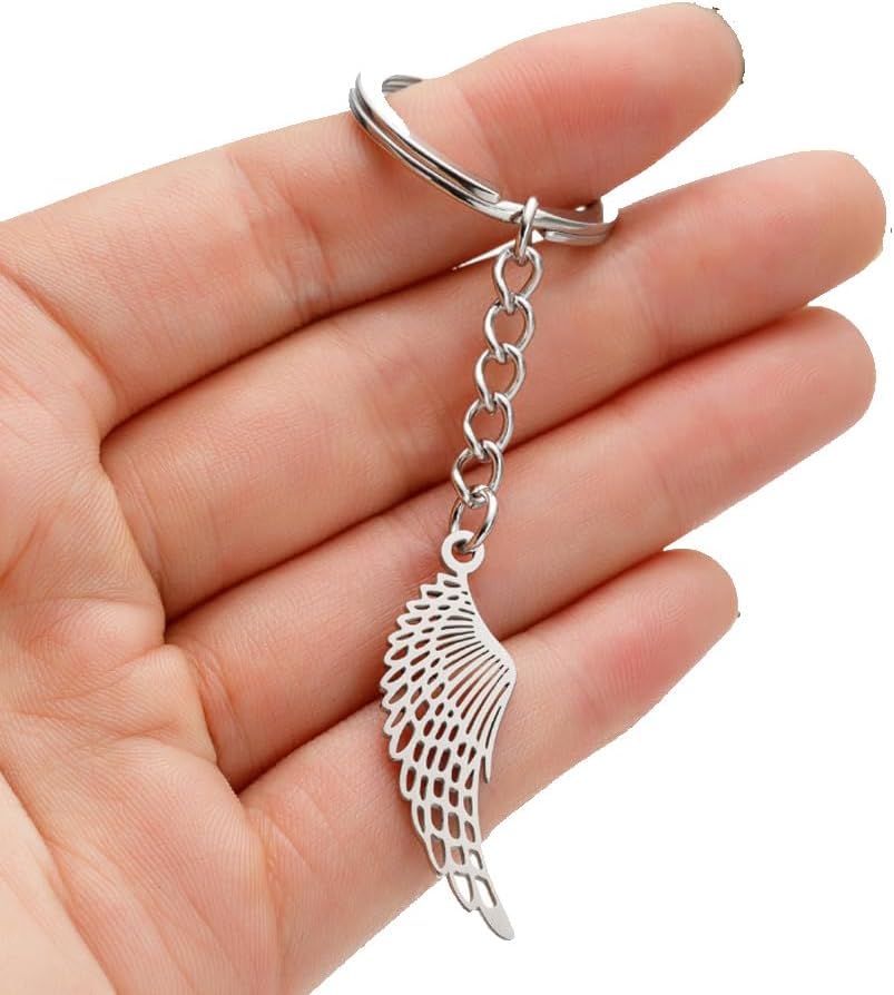 Keychain Angel Wing Pendant Keyring Key Holder Men Women Key Chain Wallet Bag Pendant Charms Gift for Birthday Christmas Festival Valentine's Day - Image 7