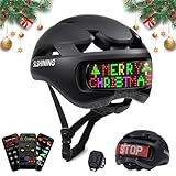 Bike Helmet, Bicycle Helmet with Light, 360° High Visibility LED Display with Turn & Stop Signals, Remote Control, Custom DIY Patterns, Smart APP Controlled, Helmets for Adults, Youth, Men & Women
