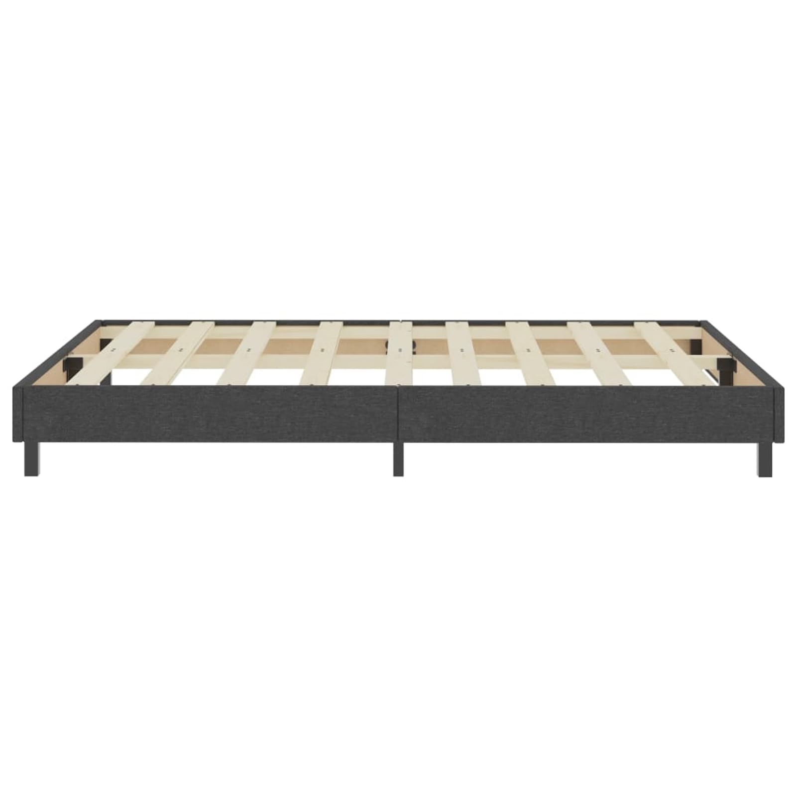 Gecheer Boxspring-Bettgestell Grau Stoff 140x200 cm, Stabiles Bettgestell Bettrahmen für Schlafzimmer Hotel Gästezimmer Wohnheim287456