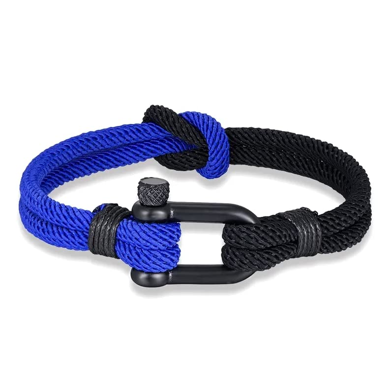 London Craftwork Stylish Paracord Bracelet Men Women Chelsea Football Club colours 19cm Medium, Medium