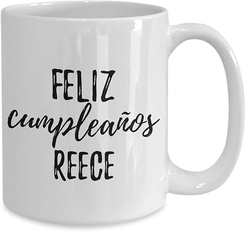 Miniatura 2 de Feliz Cumpleanos Reece Taza Español Feliz Cumpleaños Personalizada Nombre Regalo Taza de Café Té Taza Grande 15 Oz