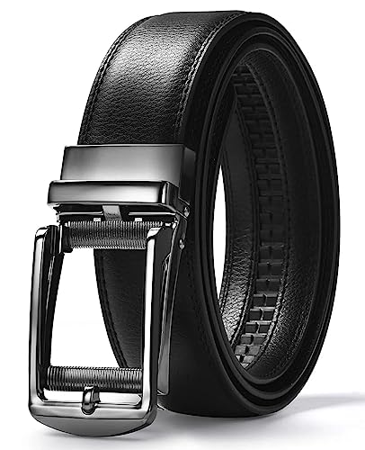 Ｋｉｒａ　Ｓｕｔｓｕ Men's Belt Slide Ratchet Belt Easy to Use Non Perforated Belt Waist Size up to 47inches