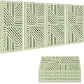 BUBOS 4 Pcs Decor Acoustic Panel 23.6x11.8" Self Adhesive Acoustic Wall Art