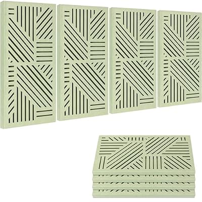 BUBOS 4 Pcs Decor Acoustic Panel 23.6x11.8" Self Adhesive Acoustic Wall Art