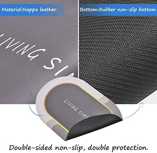Rainebrg Bathmat 40 x 60cm Non-Slip Bathroom Mat Super Absorbent Water, Machine-Washable, Microfiber Absorbent Bathroom Floor Mat. (Grey)