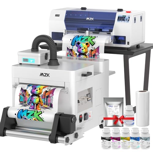 Image of MZK A3 DTF Printer with i3200 HD Printhead,Smart Timed Cleaning,3X Speed VS L1800 DTF Printer Machine, Ink Anti-Clog Design, 5 inch LED Touchscreen + Dual Ink Level Alert,Gift Ink 2 Years