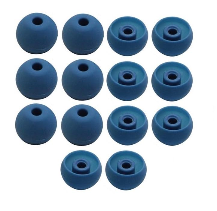 redwind premium silicone rubber earpads tips 14-caps, earplugs eartips for earphones and bluetooth earphones earbuds size: medium (7 pair) (peacock 14pcs)
