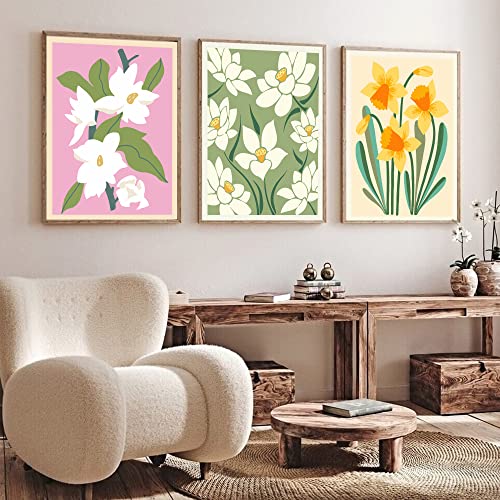 Image of cupmod Flower Paint by Numbers for Adults Kids Beginners,Easy Acrylic Paint by Number Kits on Canvas Without Frame,Oil Painting Kits Present for Home Wall Decor 9.8x13.7inch