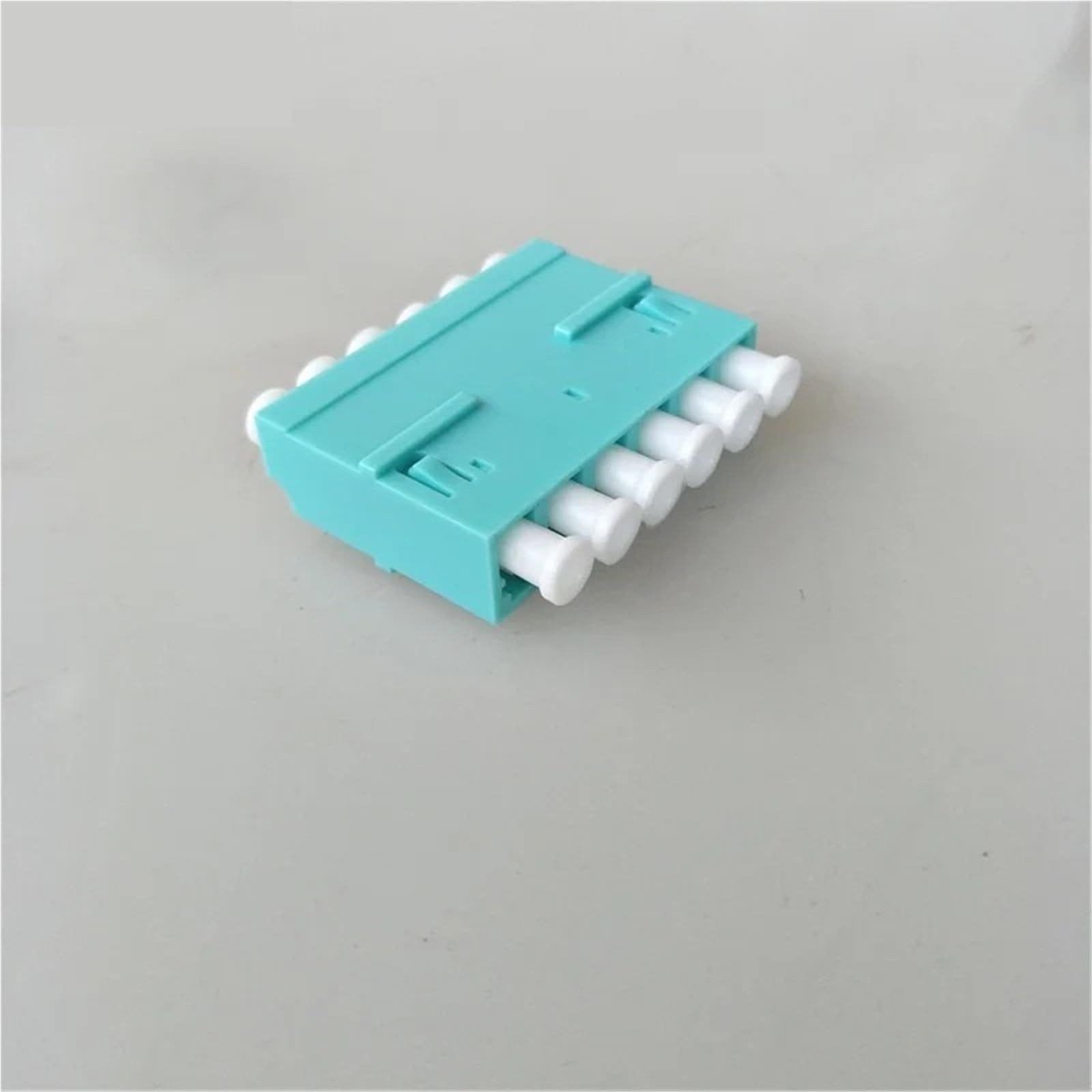 Adaptateur LC 6 cœurs, Adaptateur Fibre Optique OM3 LC/A Bleu-Vert, 100 pièces, coupleur de Fibre Optique, connecteur FTTH, Adaptateur 6 Ports(Aqua OM3)