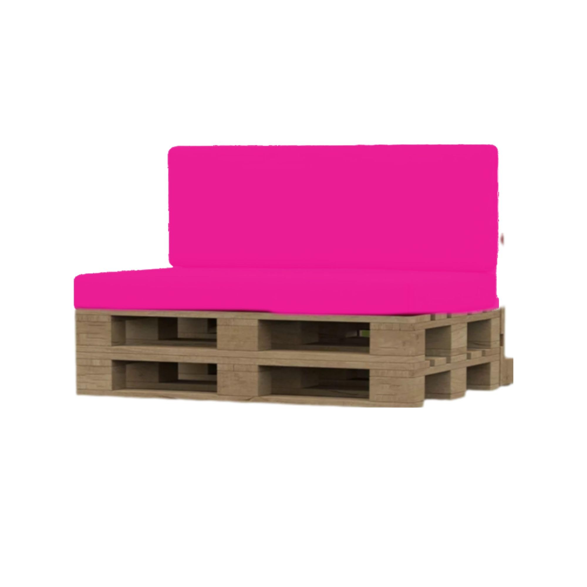 FIVE MOONS Euro Pallet Cushions Seat Pads For Outdoor Garden Euro Pallet Seating high density foam pad with water resistant zipped cover Fordifferent (Fuschia Pink, 120 x 80 x 8cm) โ image 1