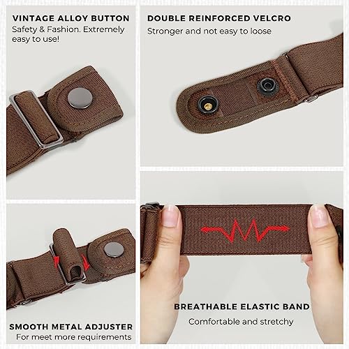 Image of Beltroad No Buckle Belts for Men Women Stretch Sides Belt without Buckle
