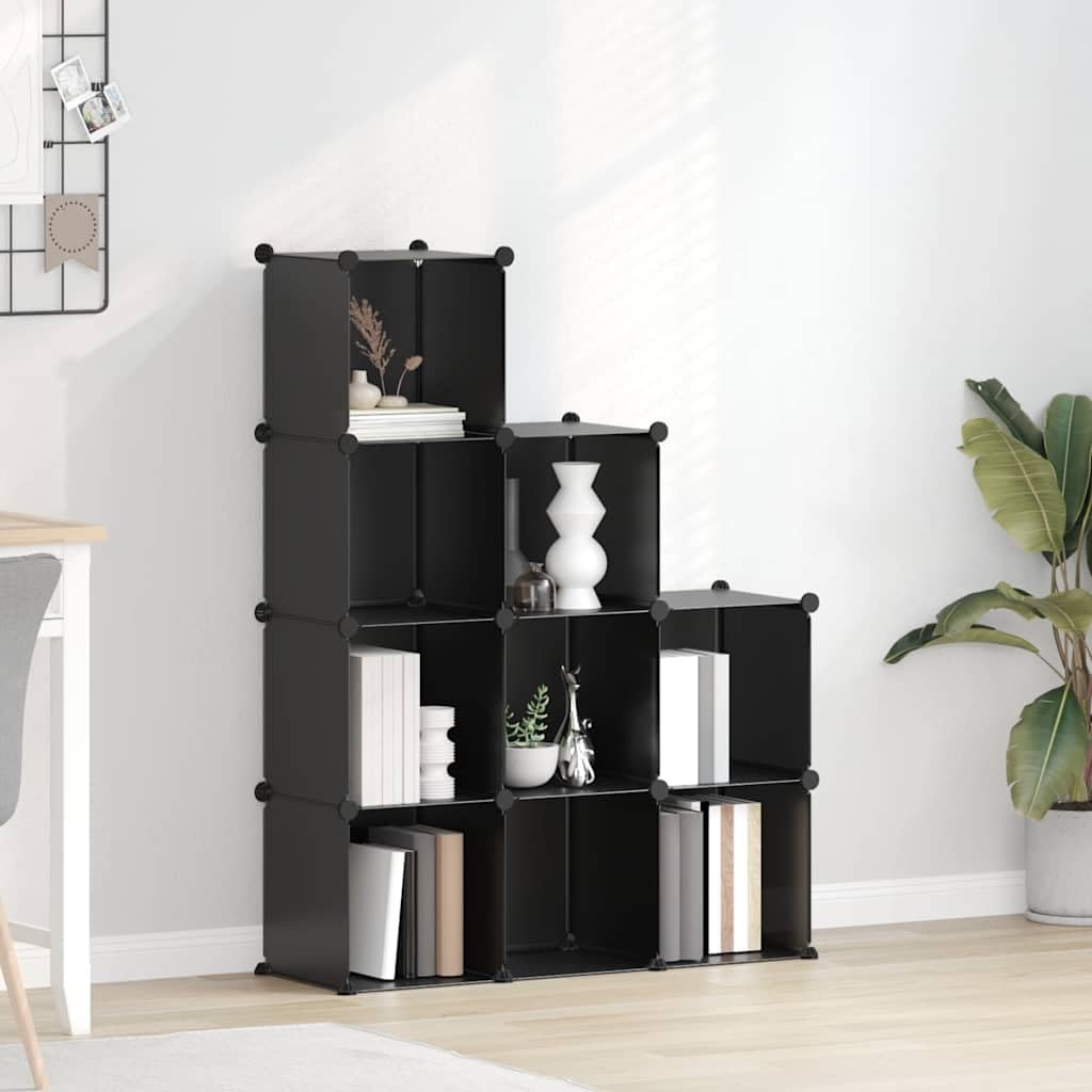 Armoire de rangement 9 Compartiments Polypropène Noir
