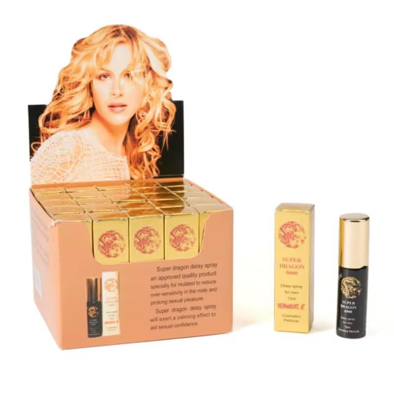 Super Dragon 6000 Delay Spray for Men, with Vit. E, Cosmetics Perfume, 12ml