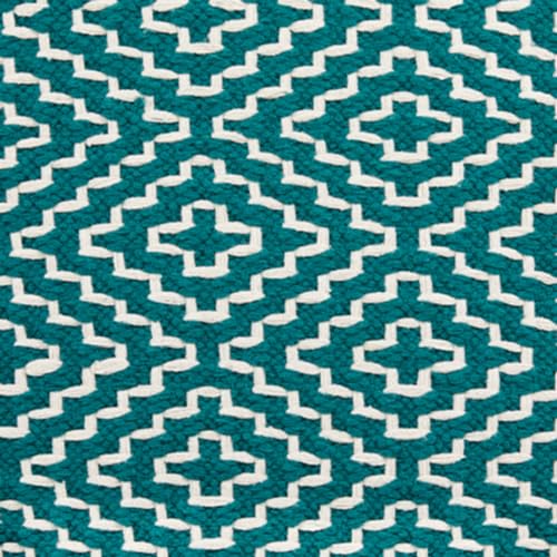 Signature Design by Ashley Brynnsen Casual Handwoven Geometric Pouf, Green & White - image 2