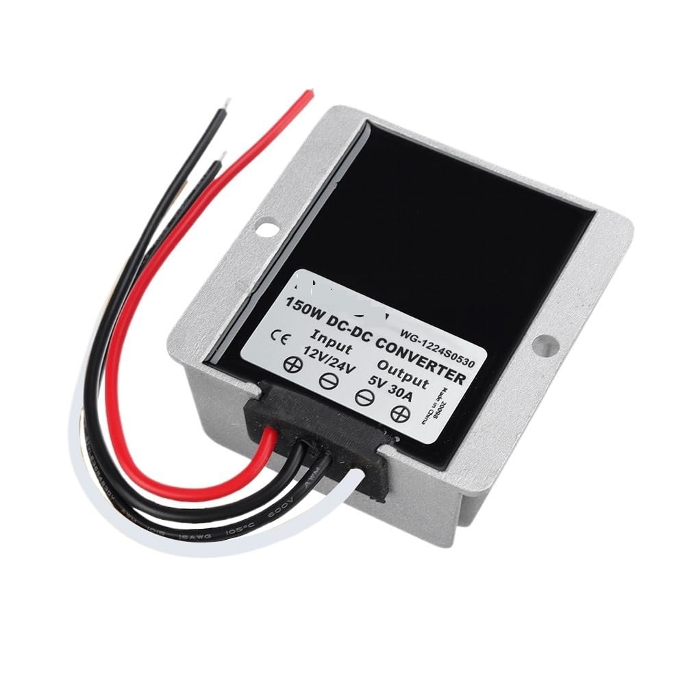 Convertidor reductor de 12V a 5V, 24V a, 15A, 20A, 30A, CC, módulo 8-36V a, fuente alimentación LED for coche(12V-24V to 5V 30A)