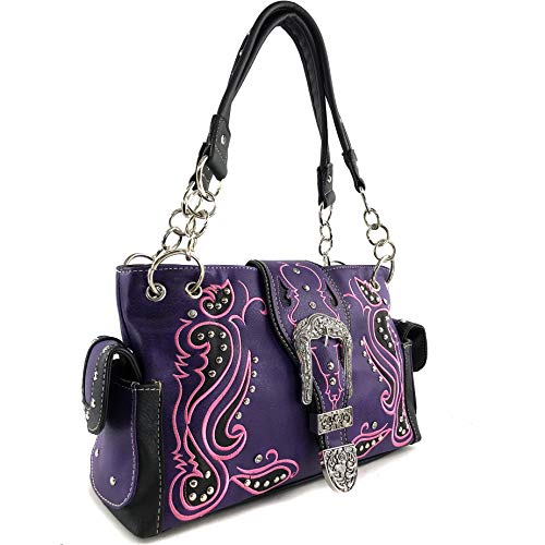 Zelris Western Paisley Buckle Women Conceal Carry Handbag Purse2