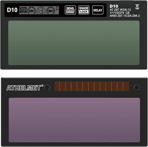 Miniatura 4 de Athelmet 35-13 (19 en 1) con modo de bloqueo de sombra y lente de soldadura de oscurecimiento automático, filtro de color verdadero de repuesto para