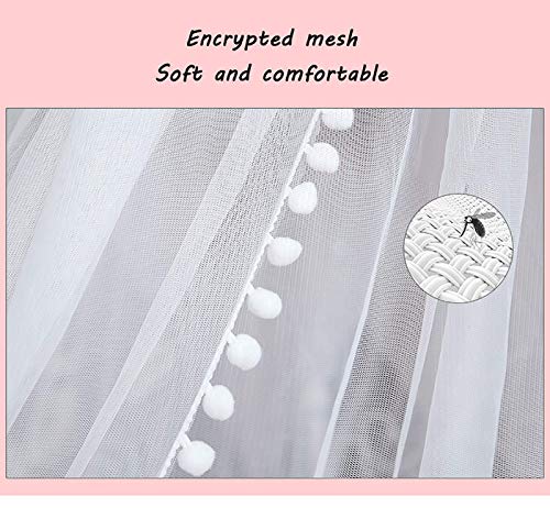 Cortinas de cama anti mosquitos para dormitorio infantil con dosel de 1.8x2m 4