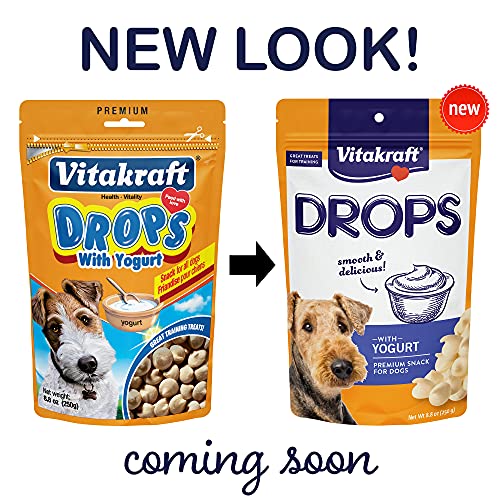 Vitakraft Drops with Yogurt Treats for Dogs, Bite-Sized Want It All