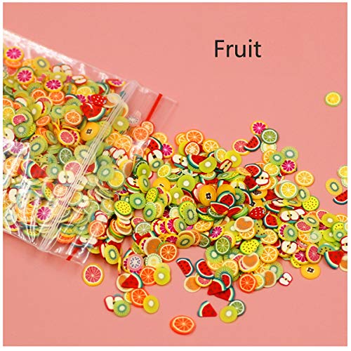 Yueser 8000 Stück 3D Nagel Obst Scheiben Gemischt Bunt Nagel Kunst Strass für Nail Art DIY Maniküre Dekoration… – Bild 5