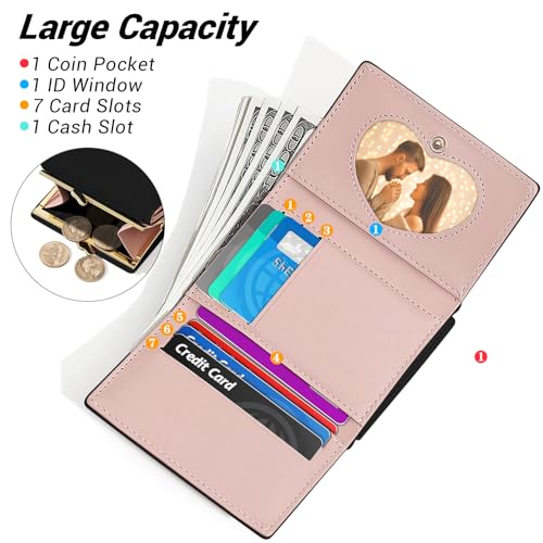BIAOTIE Wallet for Women Small Leather RFID Blocking Credit Card Holder Trifold Wallet Cute Cash Purse for Ladies, Girls, Female3