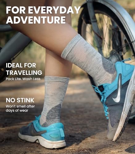 Image of Merino.tech Merino Wool Socks for Women And Men - Merino Wool Hiking Socks Crew Style