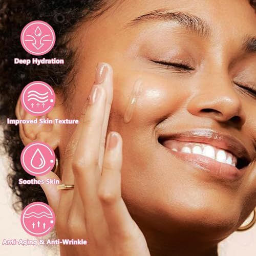 Image of 2.3% Hyaluronic Acid Serum for Face with 5% Rosa Flower Water Deep Moisturizing Anti-Wrinkle(3Pack-Each 15g)