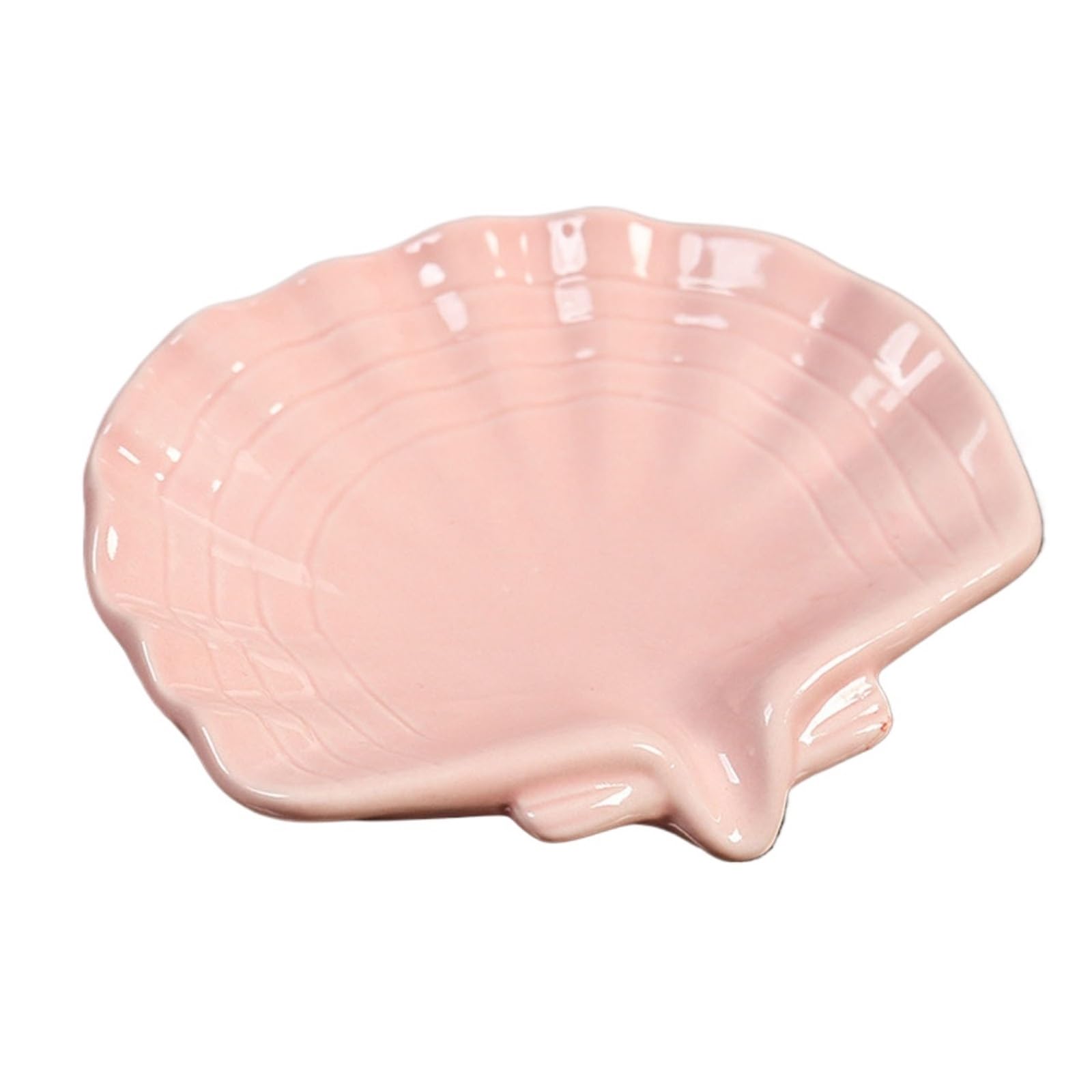 Jfnklfg Style2 Conch Pink Ceramic Soap Dish Ceramic Soap Dish Drain Tray