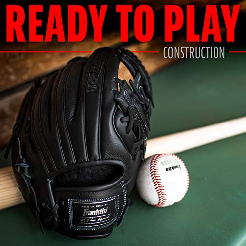 Franklin Sports Baseball Fielding Glove - Men's Adult and Youth Baseball Glove - CTZ5000 Black Cowhide Outfield Glove - 12.5" H-Web for Outfielders - image 7