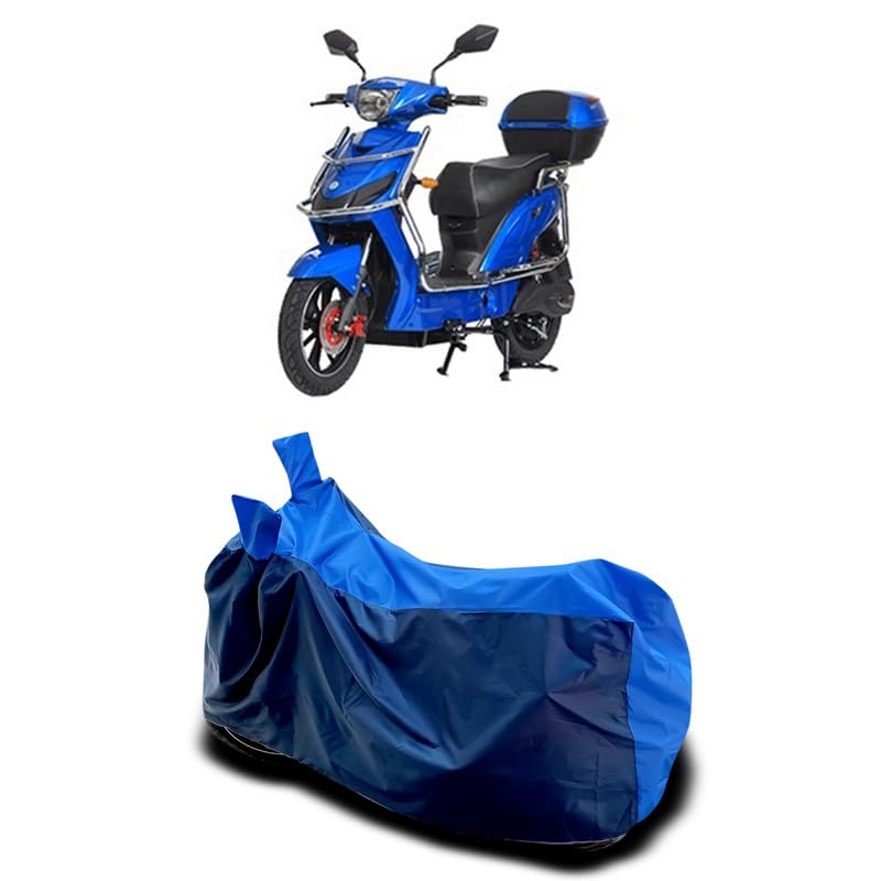 Image of DUFFEL-Two Wheeler Bike Body Cover Compatible for Avan Motors Xero+ Bs6 Heat Protectio /UV-Rays /Birds Dropping /DustProof /Waterproof All Variants [Nevay Blue]