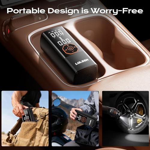 Tire Inflator Portable Air Compressor Air Pump for Car Tires Cordless Electric 180PS for C - image 5