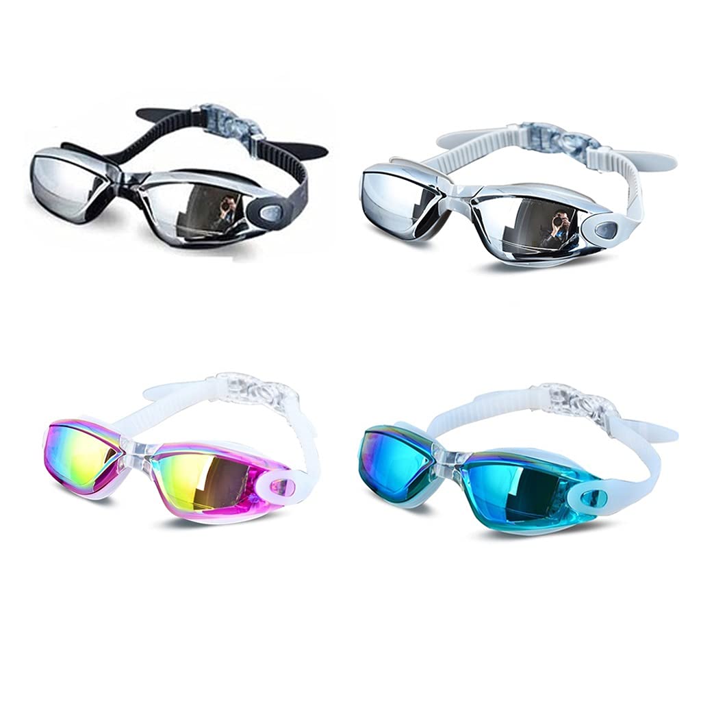 Gafas de natación de Silicona Profesional Gafas de natación Ultravioleta de galvanoplastia antivaho para Hombres Mujeres Buceo Deportes acuáticos Gafas (Color : A) (D)