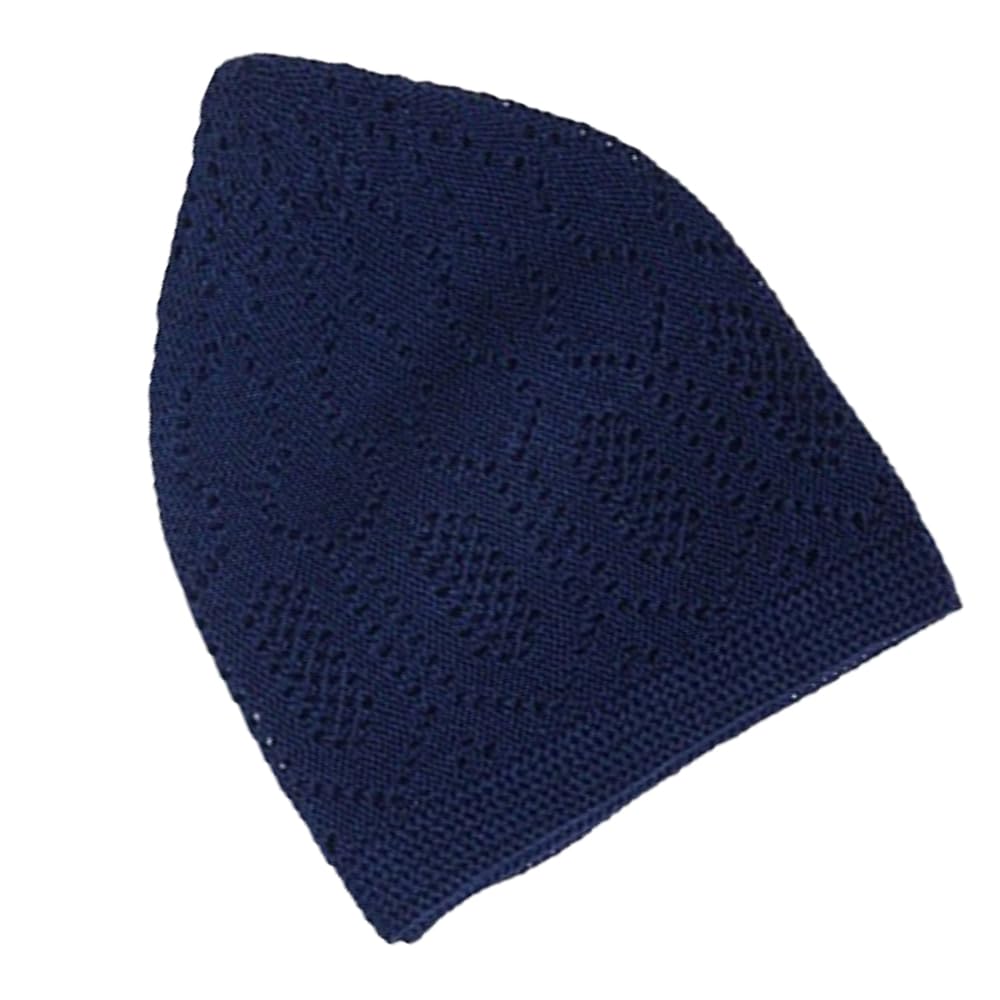 Bmlimited Men's Blue Bml Kufi Cap Islamic Muslim Mosque Prayer Topi Breathable Lightweight Head Wear Ideal Hat For Eid Ramadan Namaz Present