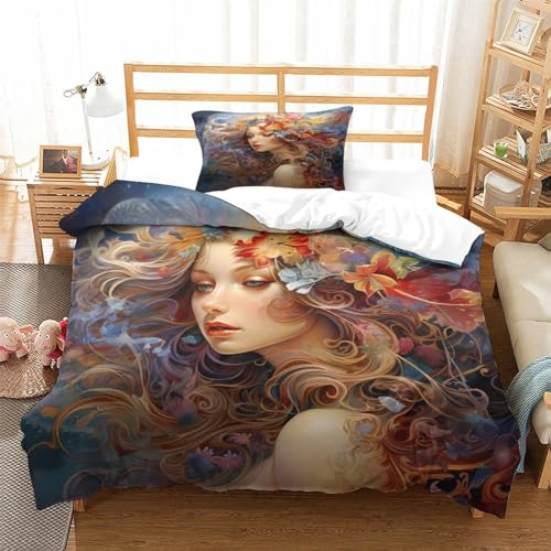 Parure de lit papillon 3D housse couette 135x200 microfibre taie - 3