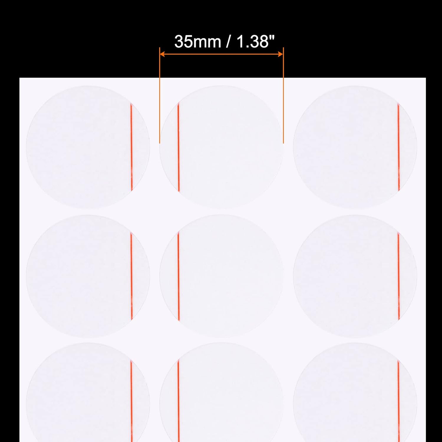 sourcing map Watch Back Cover Protective Film, PE Round Watch Back Case Protector Film Stickers for Watch Back Case Protection, 35mm