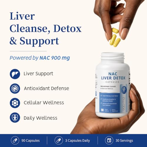 Image of NAC Supplement 900mg, Liver Cleanse Detox & Repair, Liver Support,270 Count