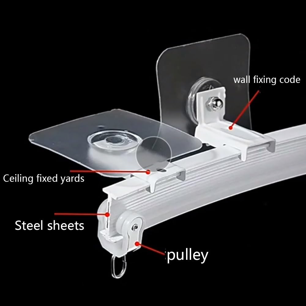 Samoprzylepny system szyn ain - Adjuble aluminiowa szyna z klipsami do montażu sufitowego i ściennego - łatwa instalacja do domu i biura, oszczędność miejsca