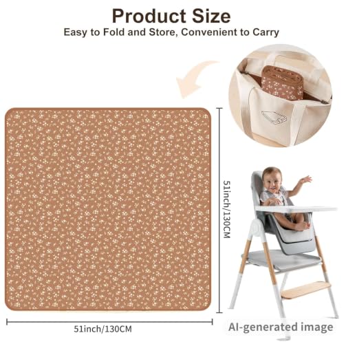 Image of Baby Splat Mat for Under High Chair, 51 x 51 Inch