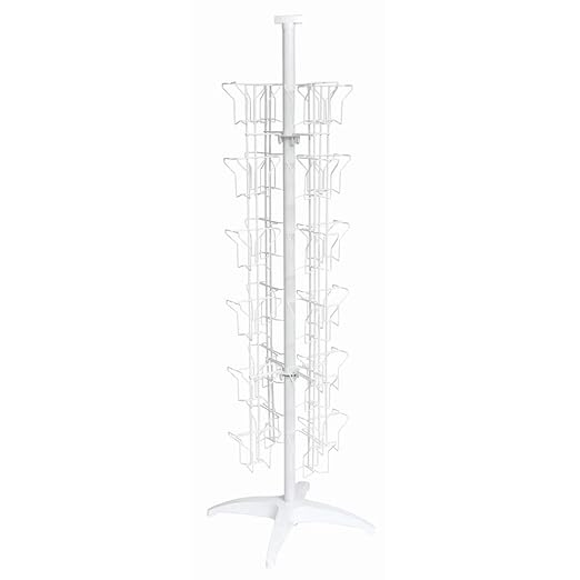 White Greeting Card Racks 48 Pockets, 32718