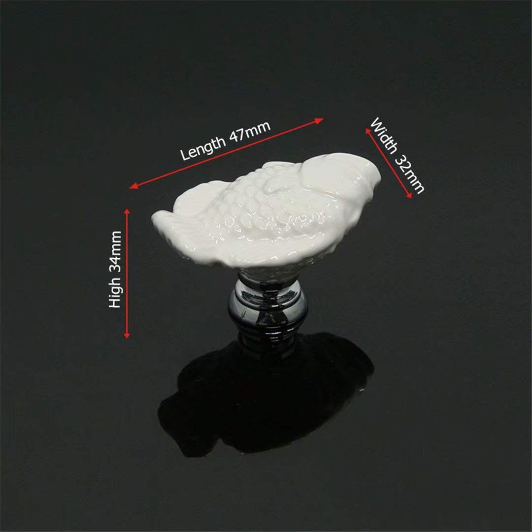 Klamki do drzwi, ceramiczne klamki do drzwi, uchwyt do szafki, 8 szt. Uchwyt do drzwi Ceramiczny uchwyt do szuflady Gałki do szuflad, gałka ceramiczna Nowoczesna szuflada szafki Ryby ciągnie Uchwyty m