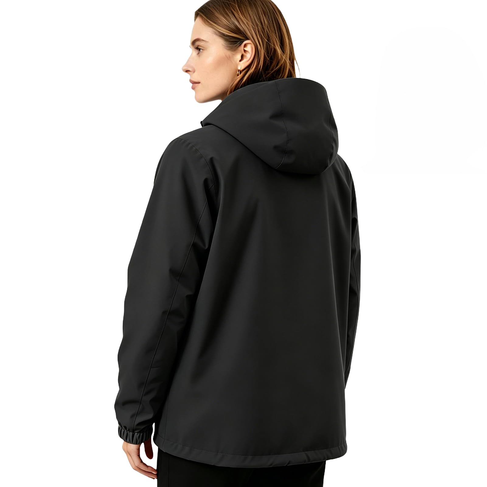 Veste Imperméable Femme Coupe Vent Femme Impermeable Veste de pluie avec capuche pour le cyclisme, la randonnée et l'escalade