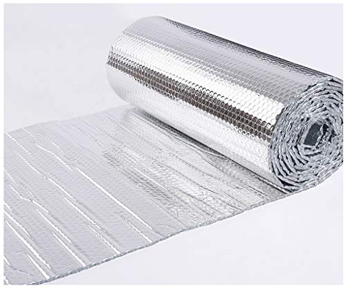 Paneles reflectores for radiador, aislamiento de burbujas aluminio autoadhesivo for paredes, suelos y techos, varios tamaños (1 mx8 m)(1mx1m)
